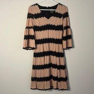 Taylor pink and black cocktail dress